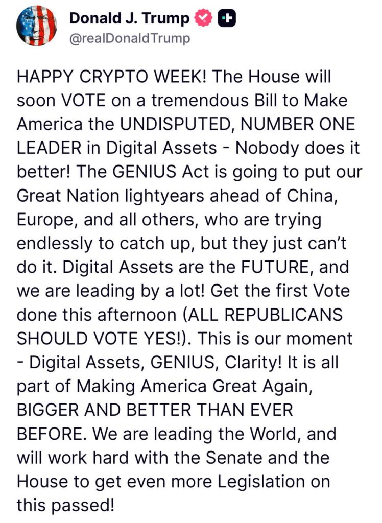 Trump Happy Crypto Week