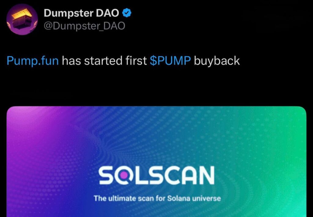 PumpFun $PUMP Buyback Program