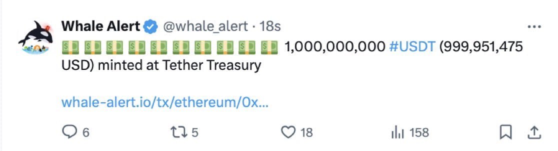 Tether USDT minting