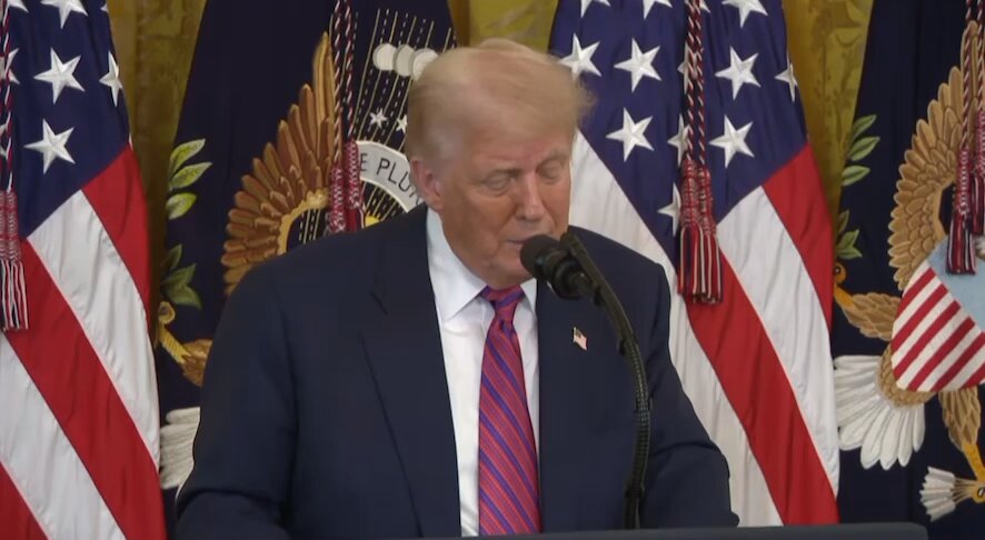 President Trump announcing legislation for the crypto market