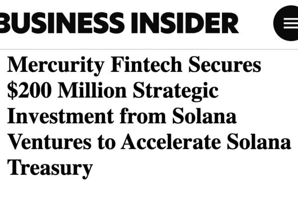 Mercurity Fintech $200 Million Investment