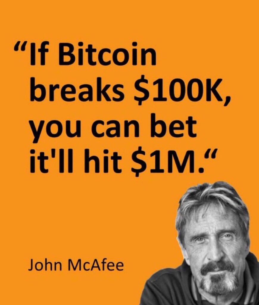 John McAfee Bitcoin Price Prediction