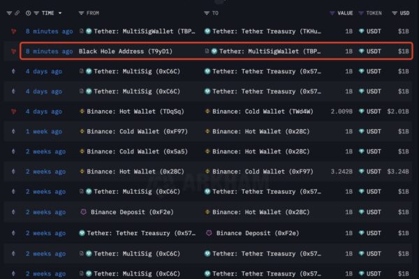 Tether USDT minting