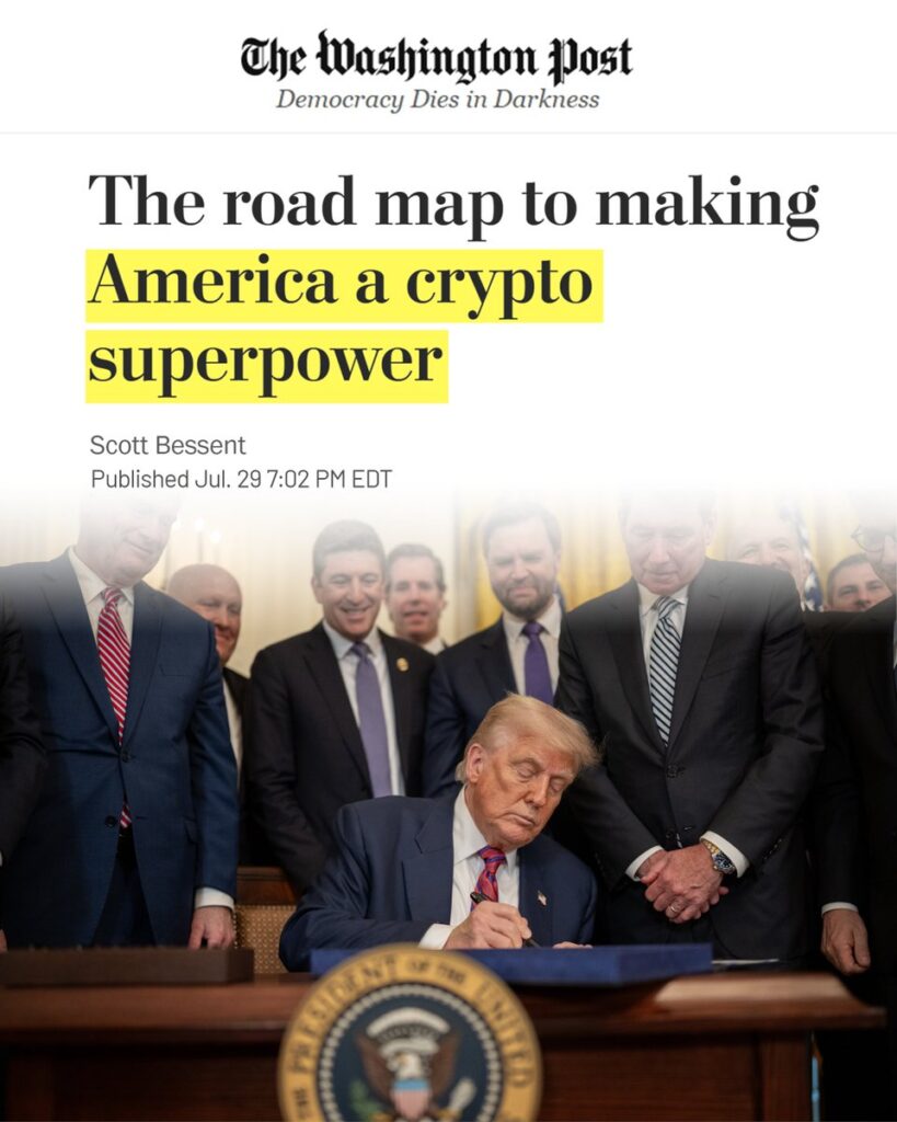 US Treasury Secretary Scott Bessent presenting the strategic plan