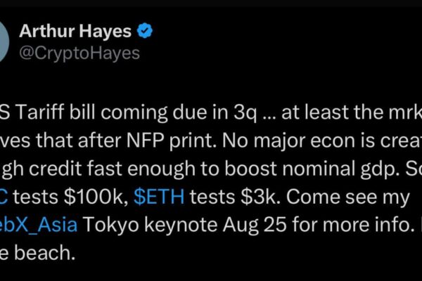 Arthur Hayes Initiates Sell-off