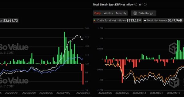 Record Outflows from ETFs: Bitcoin and Ethereum – Investor Caution in Cryptocurrency Market ETF outflows
