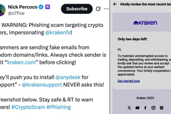 Chief Security Officer of Kraken Warns About Phishing Scam Targeting Cryptocurrency Users Phishing Scam Targeting Cryptocurrency Users