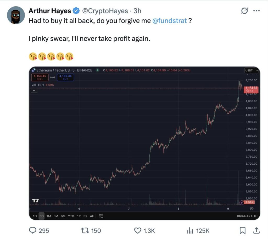 Arthur Hayes crypto trading strategy