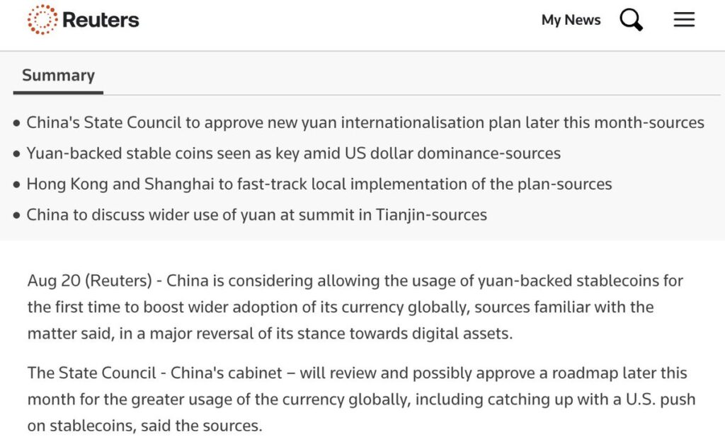 Yuan-Backed Stablecoins