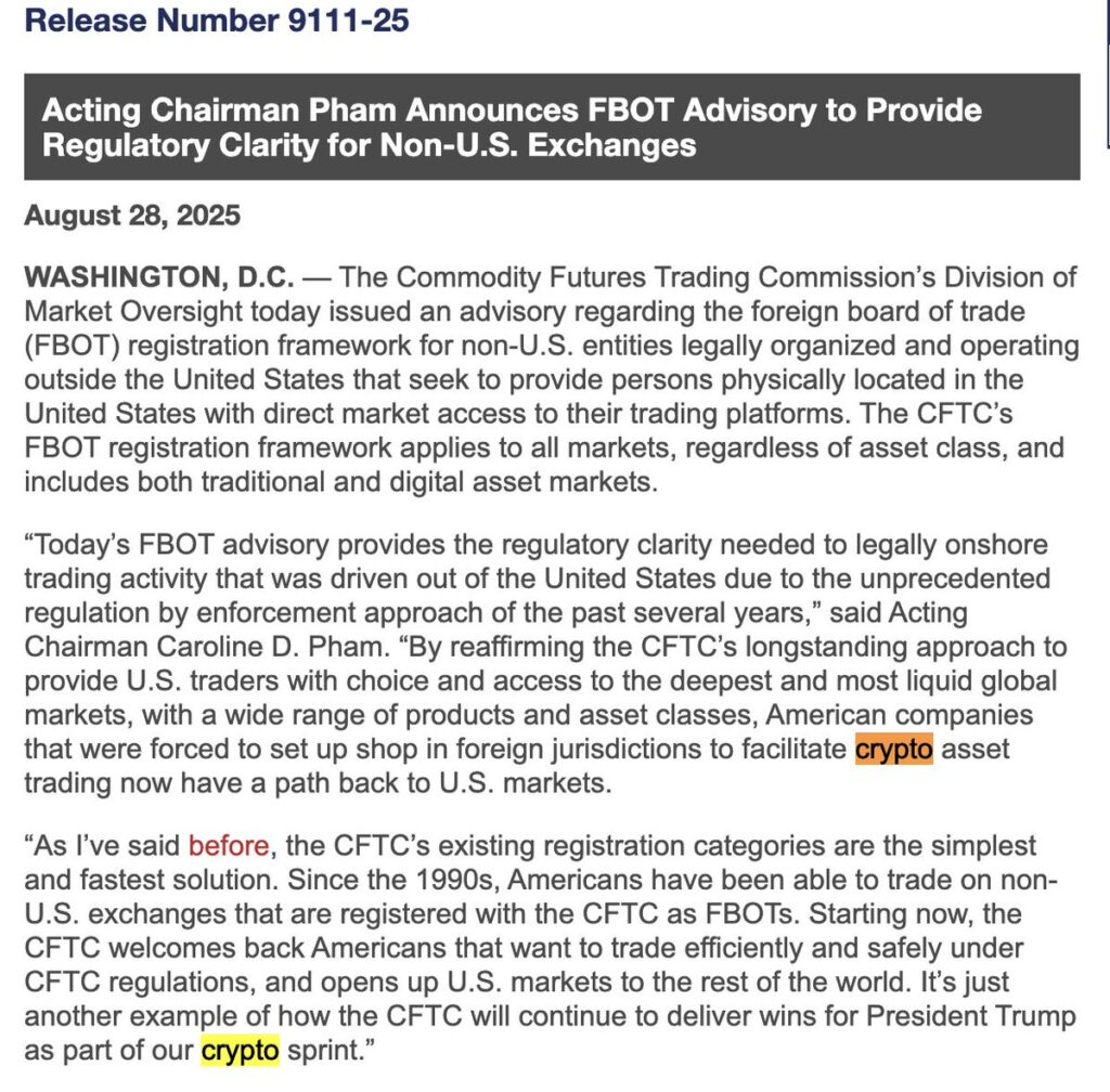 CFTC Announces Plan