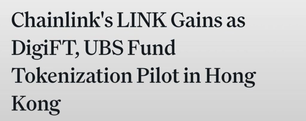 Chainlink Facilitates Tokenization Pilot in Hong Kong
